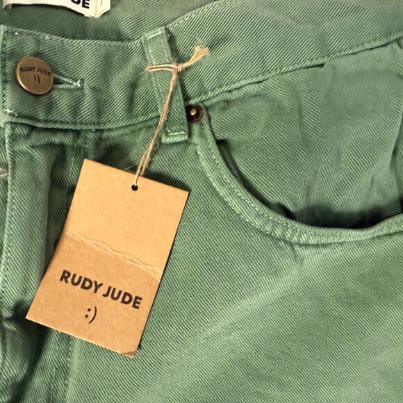Rudy Jude Green Utility Jeans Brand New Size 3 - Picture 5 of 9